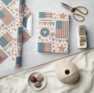 Vintage Americana Geschenkpapier