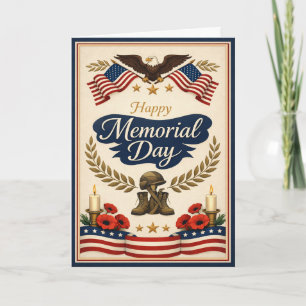 Vintage-Americana Memorial Day Karte