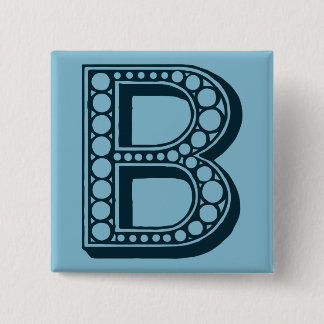 Vintage Americana, ornamentales Monogramm B Button