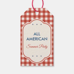 Vintage-Americana-patriotische Geschenkkarte Geschenkanhänger