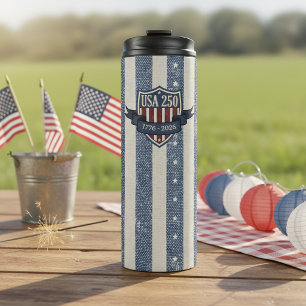 Vintage-Americana-Sterne-Streifen-USA-250-ID1306 Thermosbecher