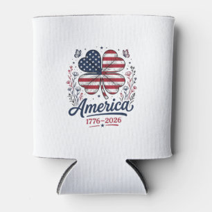 Vintage Amerika 1776 2026 Patriotisches Kleeblatt- Dosenkühler