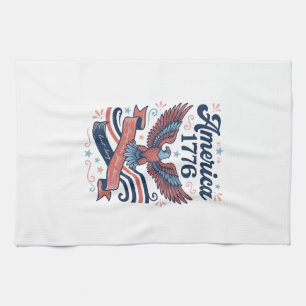 Vintage Amerika 1776 Adler Patriotisches Shirt Des Geschirrtuch