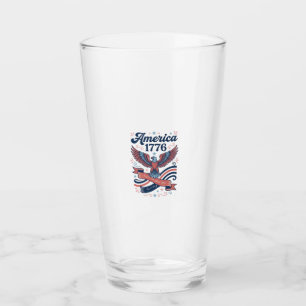 Vintage Amerika 1776 Adler Patriotisches Shirt Des Glas