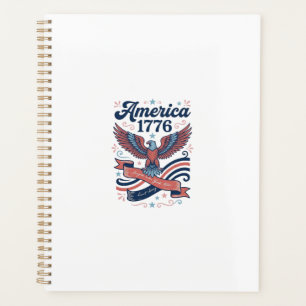 Vintage Amerika 1776 Adler Patriotisches T-Shirt D Planer