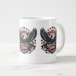 Vintage Amerika 250 Weißkopfseeadler 1776-2026 Pat Jumbo-Tasse