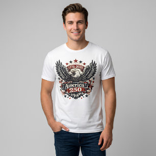 Vintage Amerika 250 Weißkopfseeadler 1776-2026 Pat T-Shirt