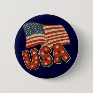 Vintage Amerika-Flagge Button