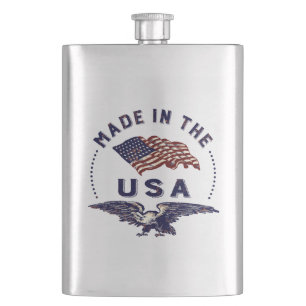 Vintage Amerikanisch Hergestellt in den USA Flachmann