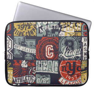 Vintage amerikanische College-Sportabzeichen Patch Laptopschutzhülle