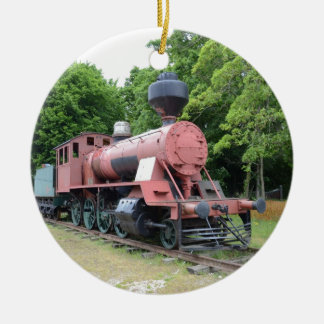 Vintage-amerikanische Dampflokomotive Keramikornament
