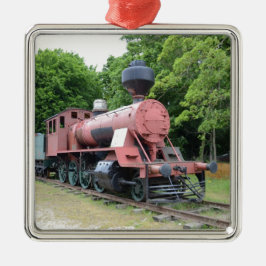 Vintage amerikanische Dampflokomotive Ornament Aus Metall
