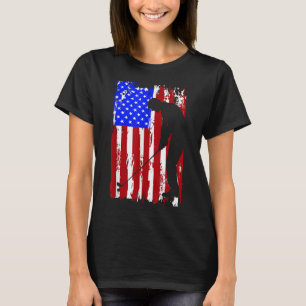 Vintage amerikanische Fahne Golf Men Women T-Shirt