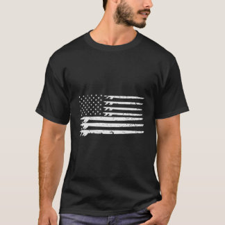 Vintage amerikanische Flag Surfboard T-Shirt