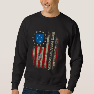 Vintage-amerikanische Flagge 23. Infanterie-Divisi Sweatshirt