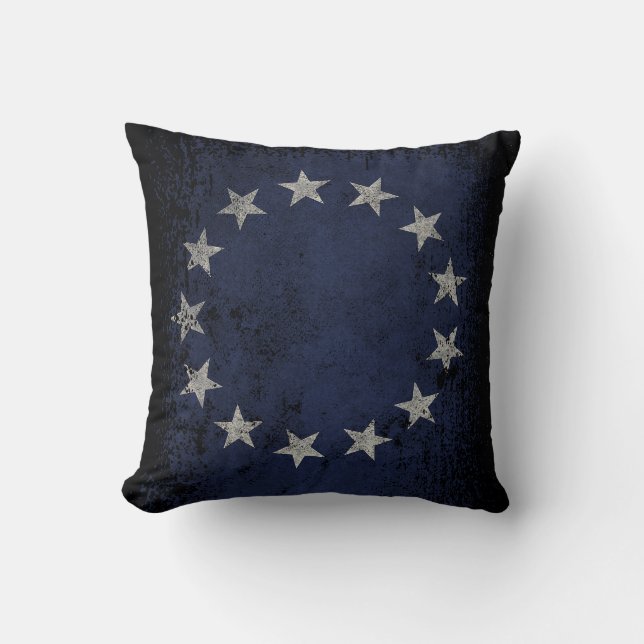 Vintage amerikanische Flagge 2-Sided Betsy Ross Kissen (Vorderseite)