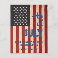 Vintage amerikanische Flagge 4. JULI-Feier