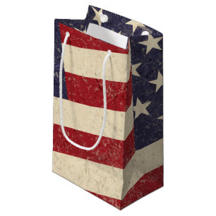 Vintage amerikanische Flagge 4. Juli GRILLEN verbl Kleine Geschenktüte