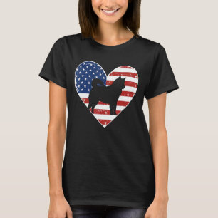 Vintage amerikanische Flagge 4. Juli Husky Vater M T-Shirt