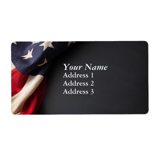 Vintage amerikanische Flagge auf der Tafel (Vorne)