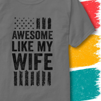 Vintage-Amerikanische Flagge Awesome wie meine Fra T-Shirt