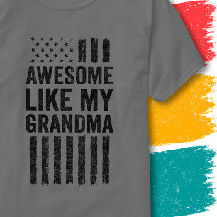 Vintage-Amerikanische-Flagge Awesome wie meine Oma T-Shirt
