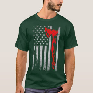 Vintage amerikanische Flagge Ax Throwing 1 T-Shirt