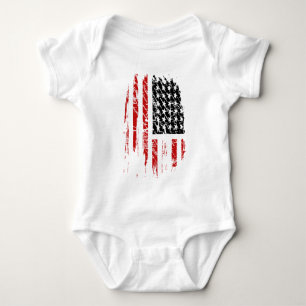 Vintage amerikanische Flagge Baby Strampler