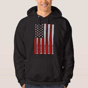 Vintage amerikanische Flagge Baseball Vater Männer Hoodie
