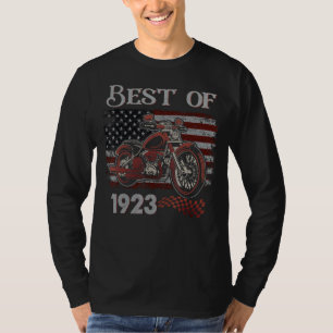 Vintage amerikanische Flagge Best of 1923 Motorrad T-Shirt