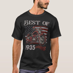 Vintage amerikanische Flagge Best of 1935 Motorrad T-Shirt
