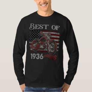 Vintage amerikanische Flagge Best of 1936 Motorrad T-Shirt