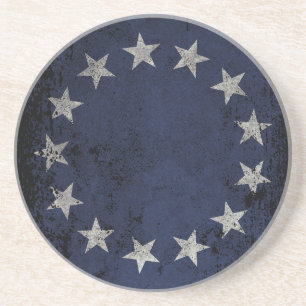 Vintage amerikanische Flagge Betsy Ross Getränkeuntersetzer