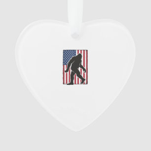 Vintage-amerikanische-Flagge-Bigfoot-Silhouette-Ve Ornament