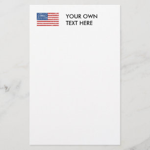 Vintage amerikanische Flagge Briefpapier