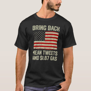 Vintage amerikanische Flagge bringt Gemeine Tweete T-Shirt