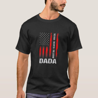 Vintage amerikanische Flagge Dada Man Myth Legend  T-Shirt