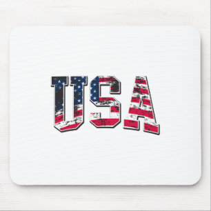 Vintage amerikanische Flagge der USA Mousepad