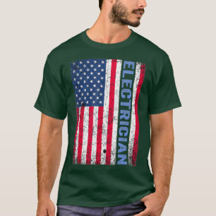 Vintage amerikanische Flagge Elektrischer Shirt Ge