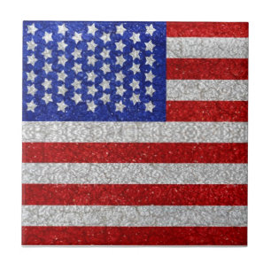Vintage-Amerikanische-Flagge-Fliese Fliese