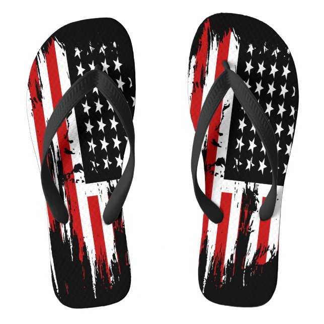 Vintage amerikanische Flagge Flip Flops (Fußbett)