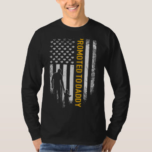 Vintage amerikanische Flagge für Papa Vaters T-Shirt