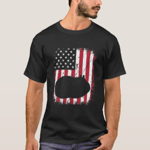 Vintage amerikanische Flagge für Tiere 4. Juli Ham T-Shirt