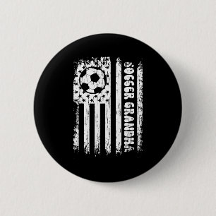 Vintage amerikanische Flagge Fußball Oma Fußballfa Button