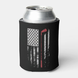 Vintage-Amerikanische-Flagge-Golfschläger-Geschenk Dosenkühler