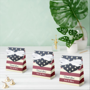 Vintage-amerikanische Flagge Hochzeitsgesellschaft Geschenkschachtel