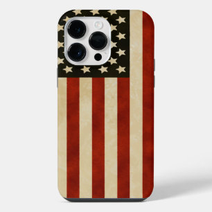 Vintage amerikanische Flagge iPhone 14 Pro Max Hülle