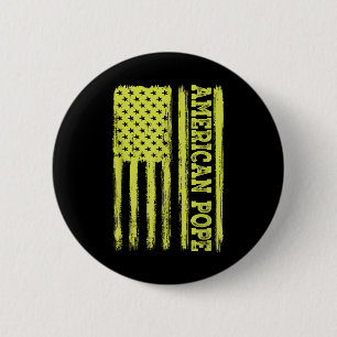 Vintage amerikanische Flagge Katholischer Erste Am Button