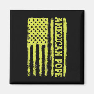 Vintage amerikanische Flagge Katholischer Erste Am Magnet