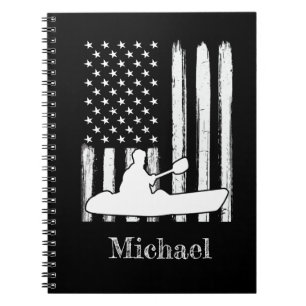 Vintage amerikanische Flagge Kayak Notizblock